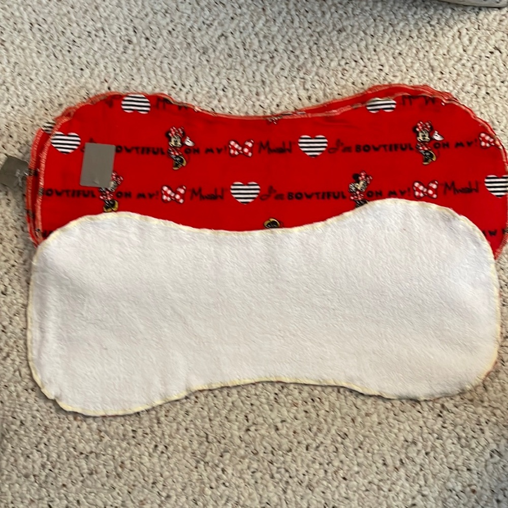 Minnie Mouse handmade burp cloths